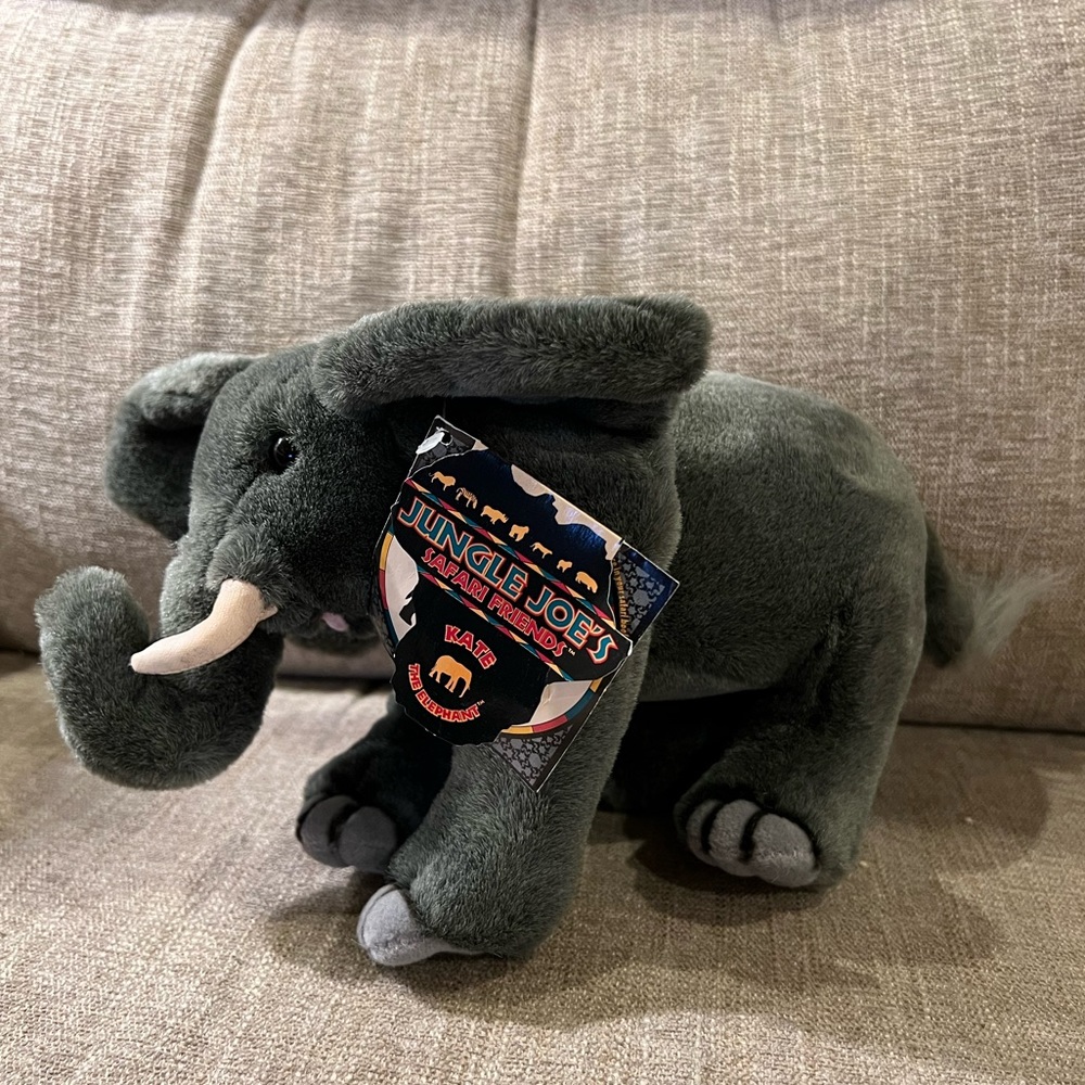 Jungle Joe’s Safari Friends “Kate The Elephant” Plush Stuffed Animal w/Tags